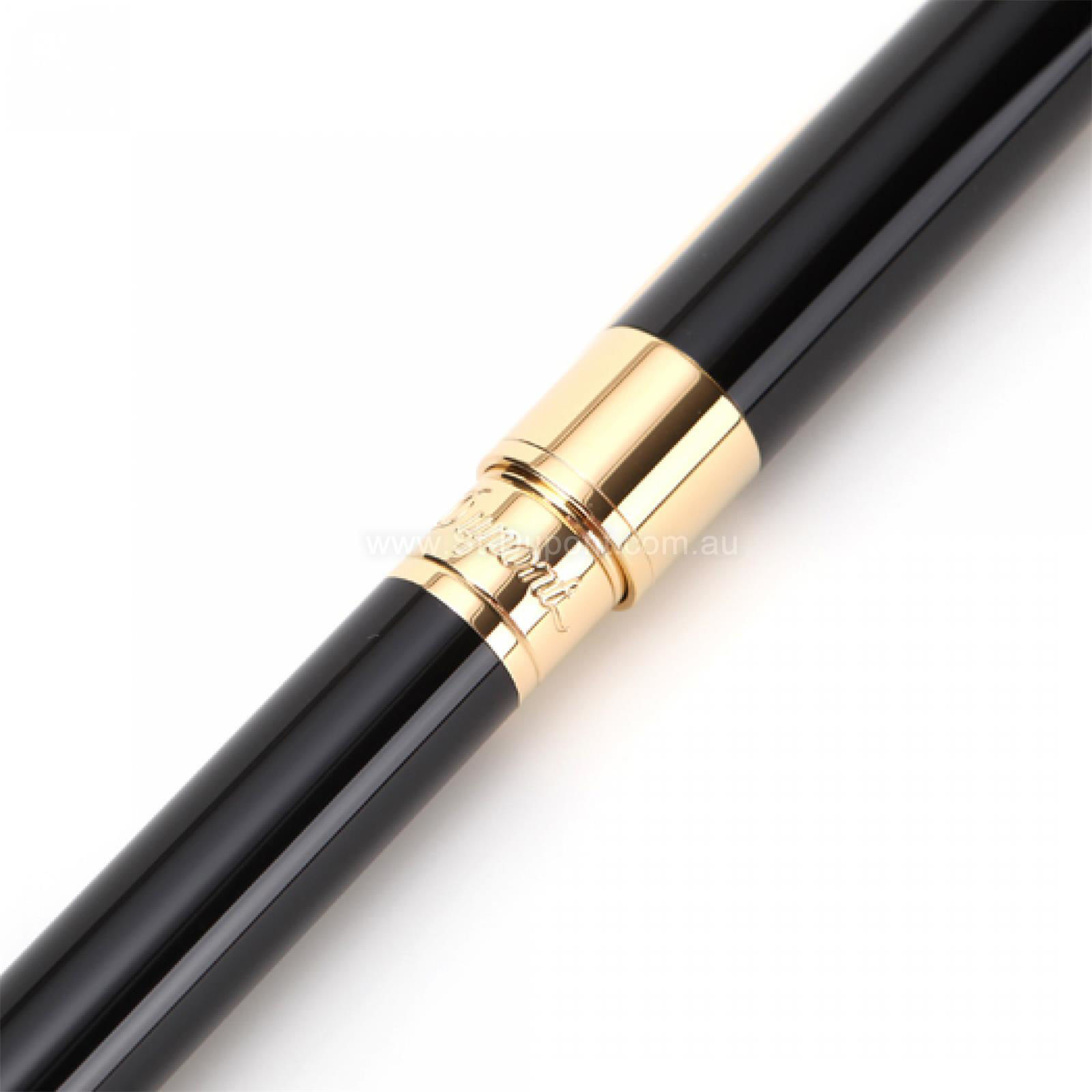 S.T. Dupont Australia. GOLDEN CHROME FINISH BLACK ROLLERBALL PEN DINITIAL